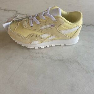 Reebok Kids Yellow and White Retro Runner Sneaker